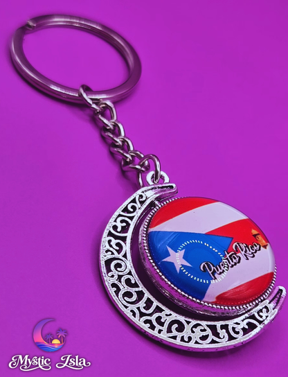ISLA PICKUP | Puerto Rico Flag Keychain | Island Souvenir