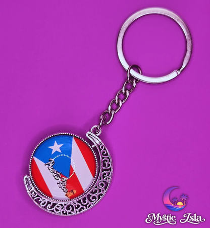 ISLA PICKUP | Puerto Rico Flag Keychain | Island Souvenir