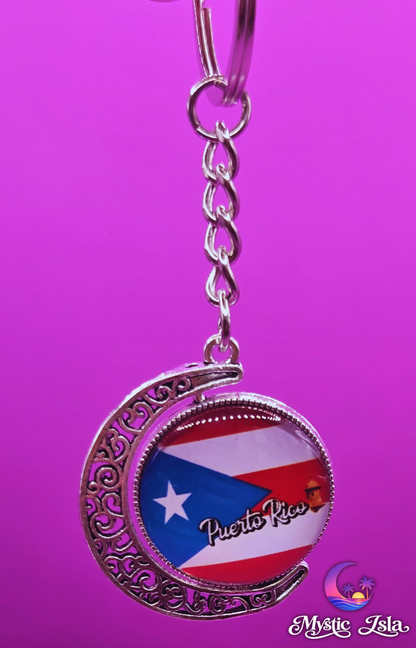 ISLA PICKUP | Puerto Rico Flag Keychain | Island Souvenir