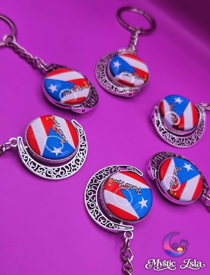 ISLA PICKUP | Puerto Rico Flag Keychain | Island Souvenir
